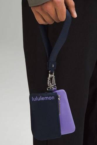 Lululemon  Dual Pouch Wristlet Navy and Purple NWOT