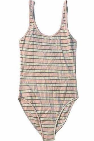 American Apparel NEW  Striped Bodysuit