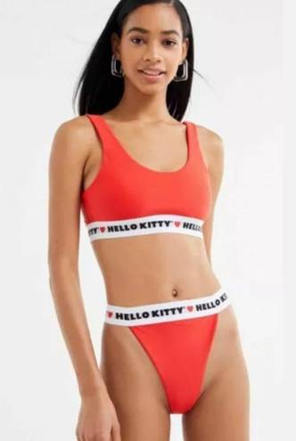 Urban Outfitters Lolli X Hello Kitty Medium  UO Exclusive Cherry Bomb High-Waisted Bikini Bottom