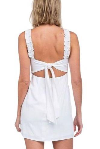 Skylar + Madison  Trim Line Button Up Dress White Size Small NWT