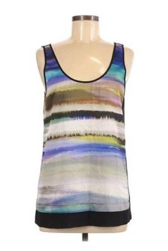 DKNY  Jeans Tank Top M Sleeveless Colorful Gradient Print Summer Vacation Beach