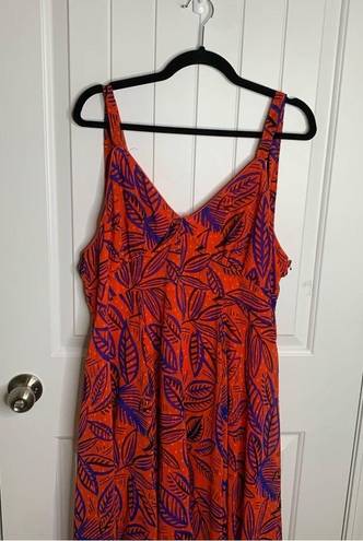 Alexis  by Target handkerchief trapeze tropical sleeveless midi dress size XL