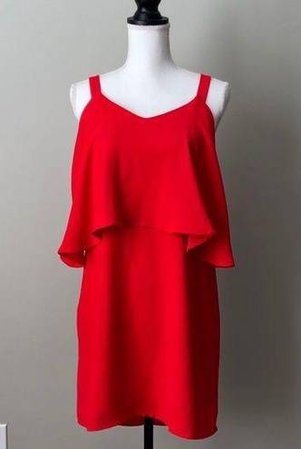 Collective Concepts  | Red Ruffle Tiered Dress