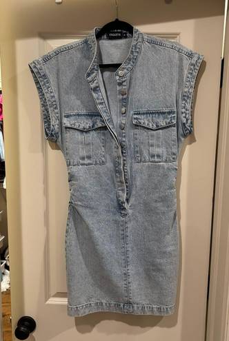 Denim Button Dress Blue