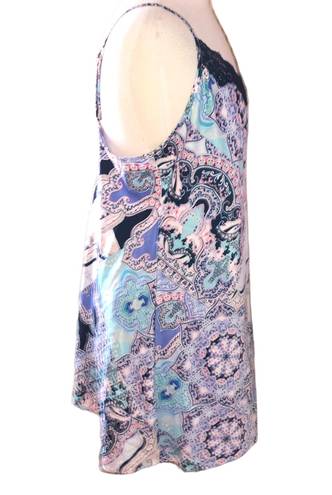 Secret Treasures  Blue Black Pink Paisley Florals Chemise Nighty Nightgown XL