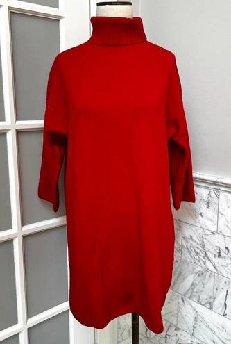 Tuckernuck  POMANDER PLACE Red Vivianne Turtleneck Sweater Dress Small