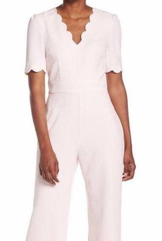 Harper  Rose Scallop V-neck Jumpsuit Pink Size 6