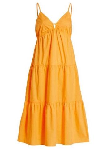 Rails  Avril Sleeveless Tiered Midi Dress In Marigold Size Medium