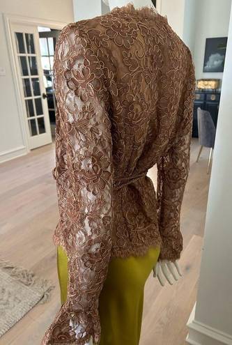 Chetta B  Gold Lace Wrap Going Out Top or Jacket in size 10