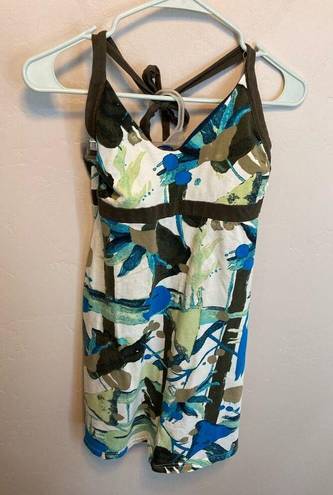 Patagonia  Colorful Abstract Design Halter Midi Length Summer Dress Size Small