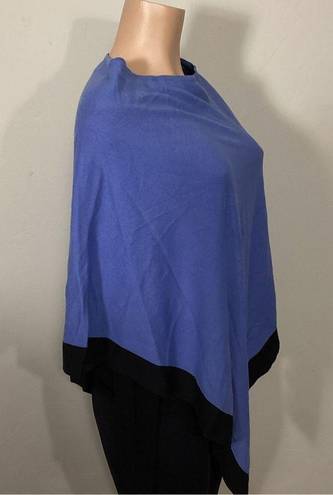 J.Jill New.  blue pancho with black border. One size. Retails $89