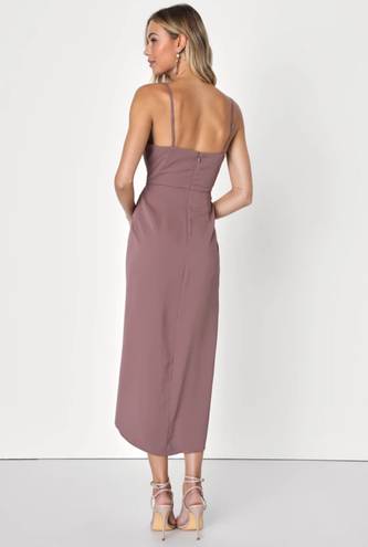 Lulus Reinette Mauve Purple Midi Dress