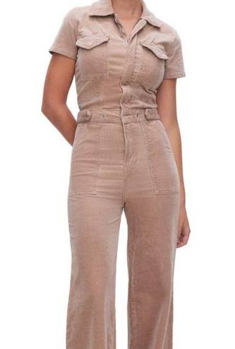 Good American  Palazzo Corduroy Jumpsuit