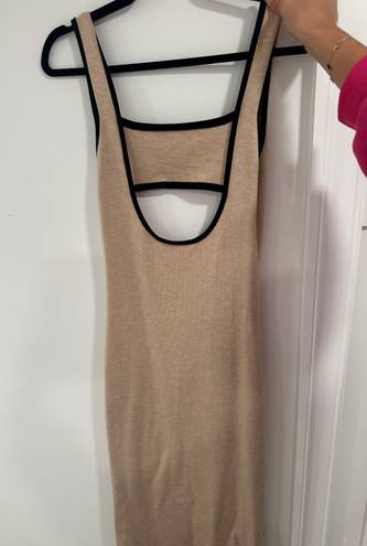 Peppermayo Beige Knit Maxi Dress