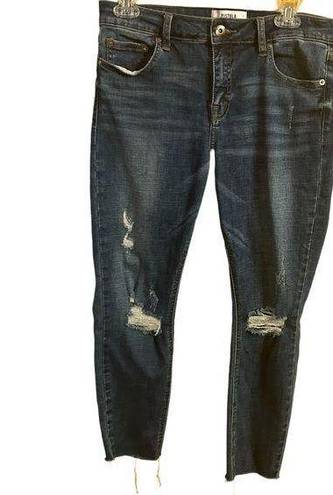 Pistola  ladies dark wash distressed cropped designer denim size 29