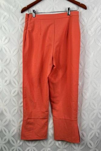 Romeo + Juliet Couture  Split Cuff Crop Pants Coral Flat Front Trouser