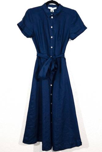 Hill House NWT  Navy The Lily Linen Dress Size XXS