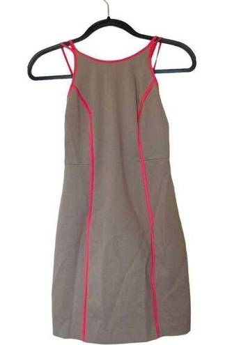 Trina Turk NWT  Yvette Dress Gray and Pink Sleeveless Size 0