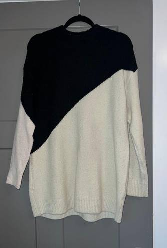 RD Style Black/White Mini Sweater Dress