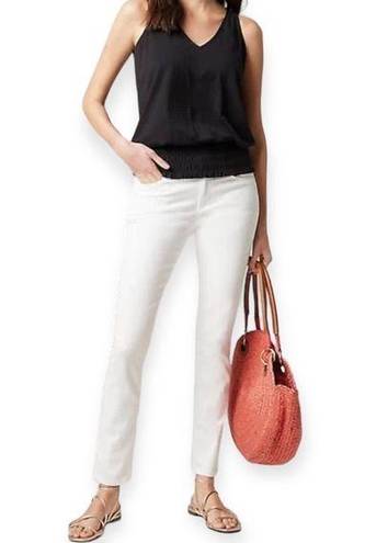 J.Jill  Denim Authentic Fit Slim-Leg White Jeans