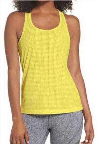 Zella Yellow Mesh Racerback Tank