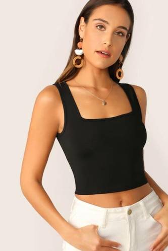 Black Crop Tank Size M