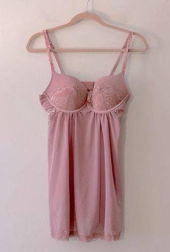 Cosmopolitan Vintage Y2K  Lingerie Camisole Size Medium Pink Blush Bra Top