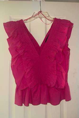 Ruffle Boutique Top Pink Size M