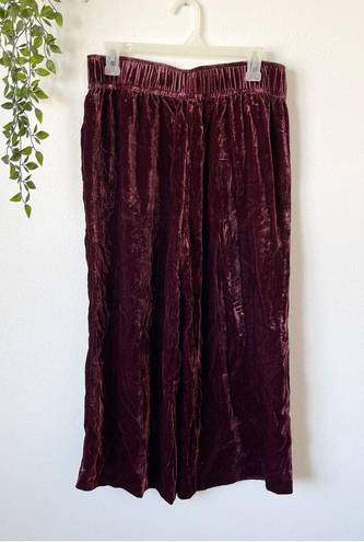 Madewell NWT  Velvet Huston Pull-On Wide Leg Crop Pants Sz L