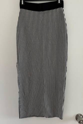 The Range striped midi pencil skirt small