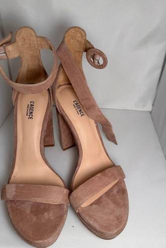 L'AGENCE L’AGENCE Cecile Platform Sandal Tan Suede size 38/US 8