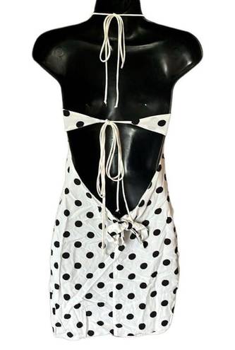 For Love & Lemons For Love of Lemons Ashland Small Black White Polka Dot Shift Dress