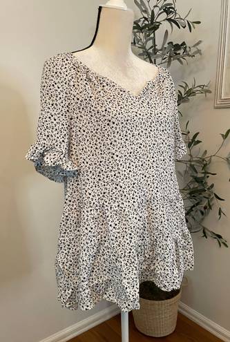 Beach Lunch Lounge Oversized Floral Top Size Medium