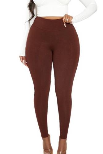 Naked Wardrobe  leggings chocolate brown size small