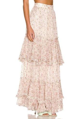 Rococo  SAND Vie Maxi Skirt in Off White & Pink XSmall New Womens Long