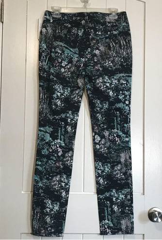 W By Worth Jeans Grey Aquamarine Petunia Print Size 2