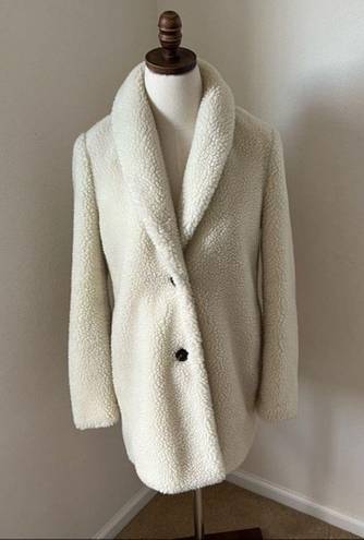 J.Crew EUC  Fleece‎ Cream Coat, XS