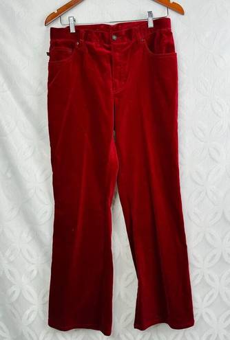 Krass&co Lauren Jeans  Ralph Lauren Red Velvet Flared Bootcut Vintage Y2K Jeans Size 8