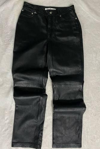 Tommy Hilfiger 100% Leather Black Long Pants. Women’s Size 6.