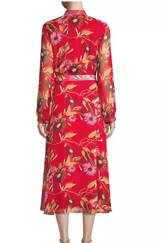 Equipment Andrese Floral Silk Wrap Dress