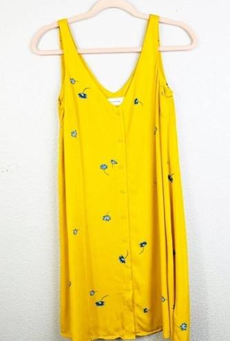 Popsugar  Yellow Floral‎ Button Front Dress Size Medium