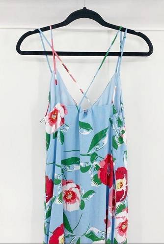 Gibson New  The Motherchic Al Fresco Blue Floral Summer Midi Dress Size SP