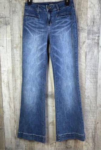 Flamingo  Blue Jeans Size Med. With Faux Front Pockets & Back Pockets & W…