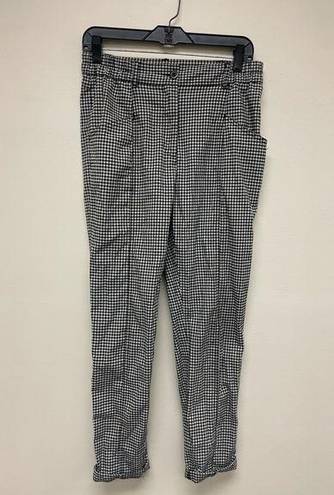 Silence + Noise  Black White High Waisted Plaid Gingham Pants 2