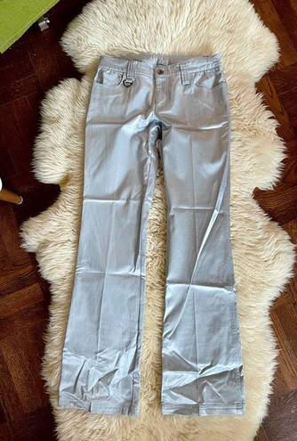 Guess 2000s era Y2K satin pants baby blue  flare low rise pants