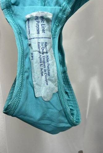 Robin Piccone  Yasmine Hipster Bikini Bottom Large L Aqua Teal Ribbed