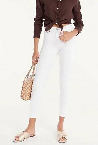 J.Crew  NWT High Rise Toothpick Skinny Jeans in White Size 35T