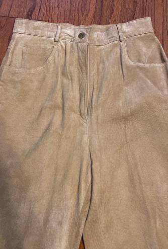 Moda Vintage  Spiegel genuine tan suede high waste pants - size 10.