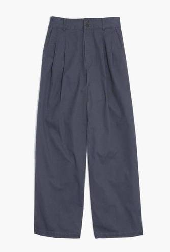 Madewell  Black Pleated Wide Leg Linen Blend Pants Size 4P NWT