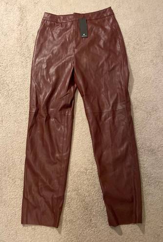 Lulus Maroon Leather Pants